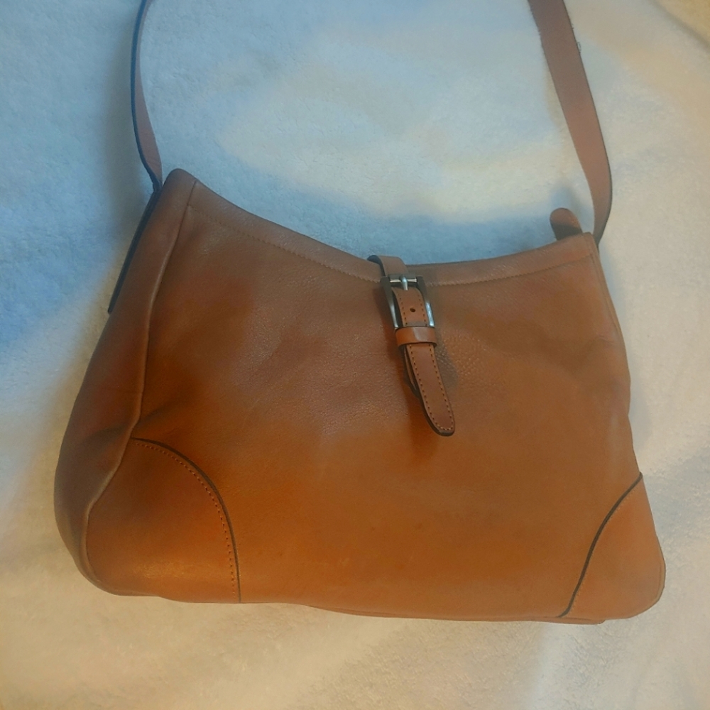 Hobo Purse Tan Genuine Leather Fossil Classic Style 75082
